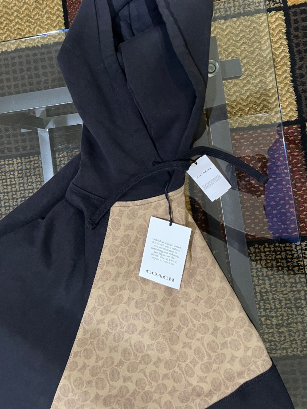 Men's COACH Signature Canvas Hoodie 3xl NWT - Picture 9 of 10
